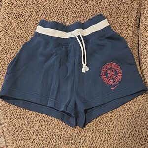 Nike Navy Blue Athletic Shorts with White Trim